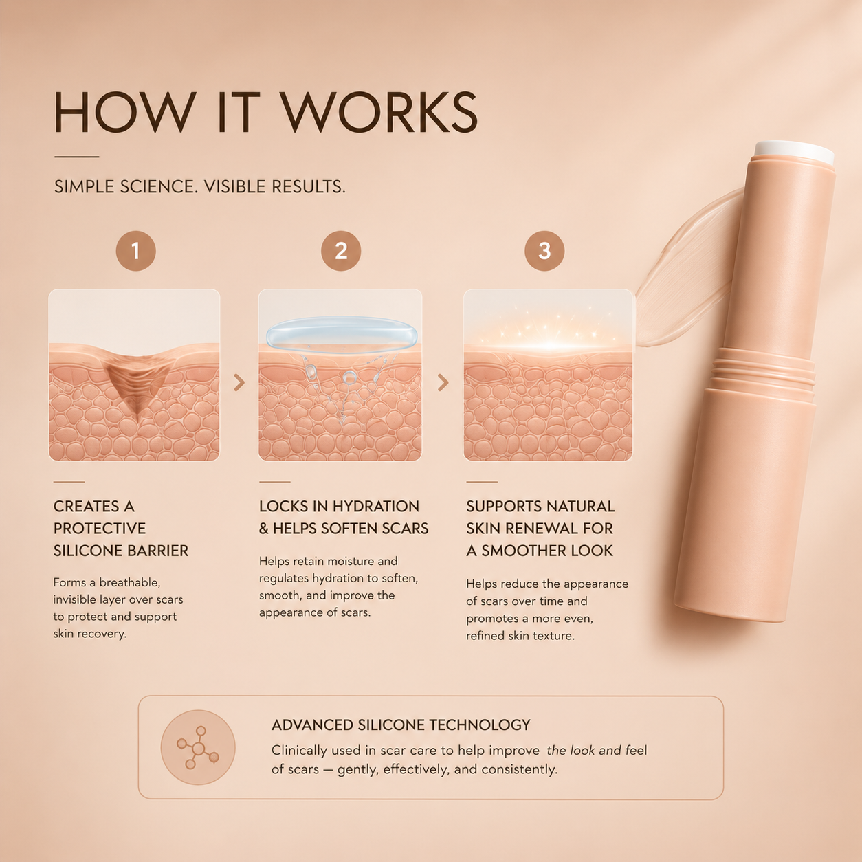 Silicone Scar stick